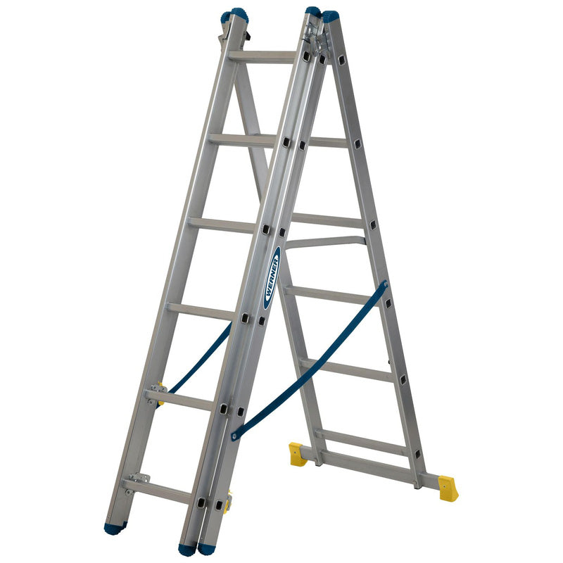 Werner Professional 3 Section Aluminium Extension Ladder - 2.45m